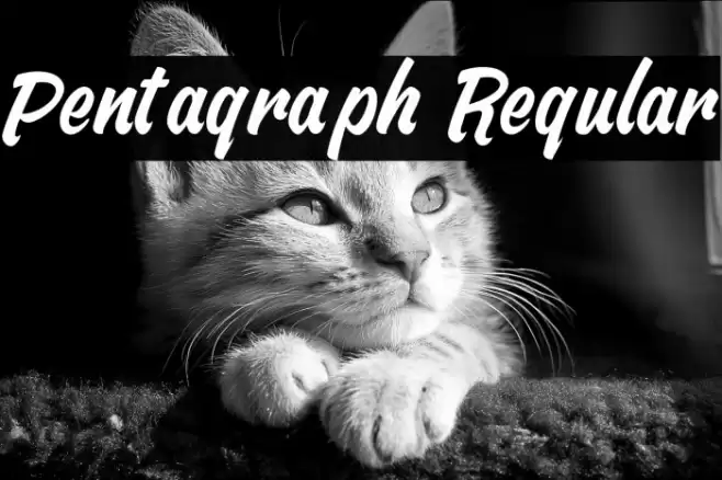 Pentagraph Regular Font examples