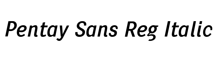 Pentay Sans Reg Italic  font caratteri gratis