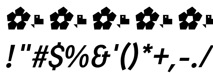 Pentay Sans Reg Italic Font OTHER CHARS