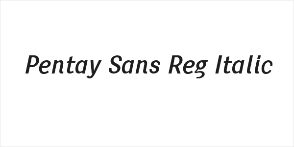 Pentay Sans Reg Italic Logo