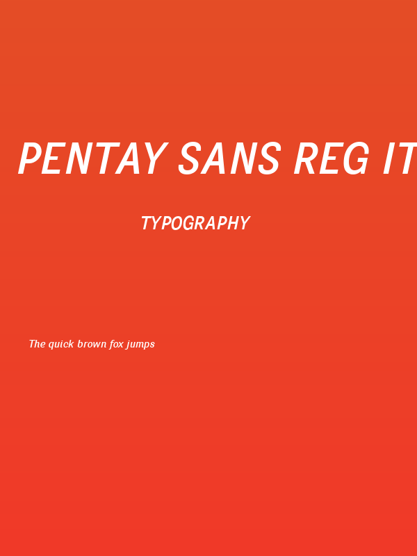 Pentay Sans Reg Italic Poster