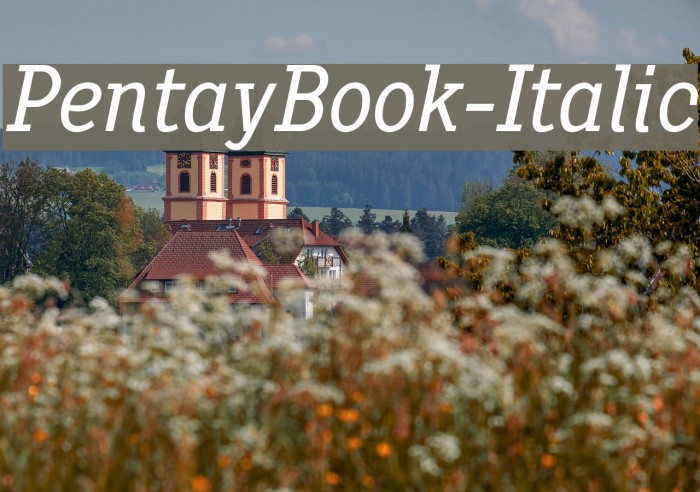 PentayBook-Italic Font examples