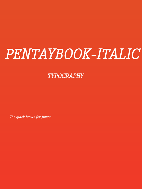 PentayBook-Italic Poster