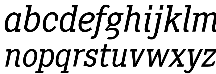PentayBook-Italic Font LOWERCASE