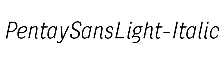 PentaySansLight-Italic  フリーフォントのダウンロード