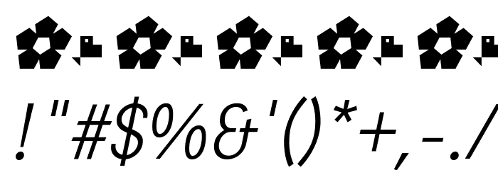 PentaySansLight-Italic Font OTHER CHARS
