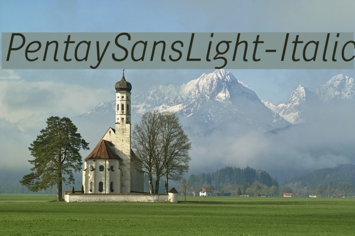 PentaySansLight-Italic Font examples