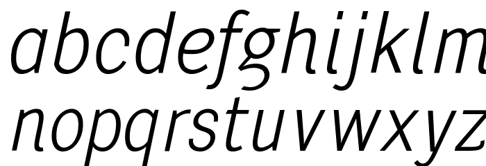 PentaySansLight-Italic Font LOWERCASE