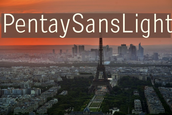 PentaySansLight Font examples