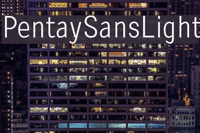 PentaySansLight Font examples