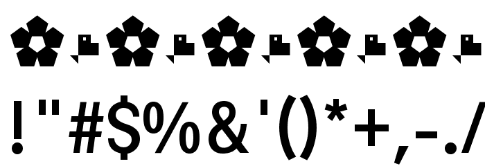 PentaySansReg Font OTHER CHARS