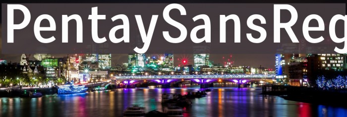 PentaySansReg Font examples