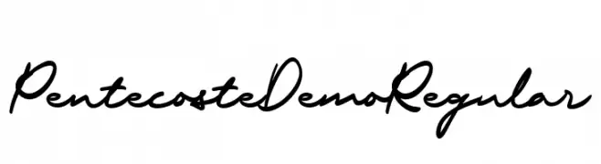Pentecoste Demo Regular  フリーフォントのダウンロード