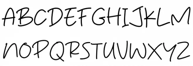 Pentol Handwriting Schriftart Groß