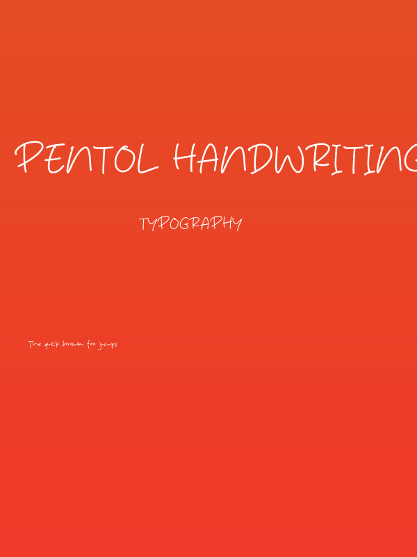 Pentol Handwriting Poster
