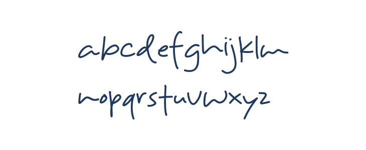 Pentol Handwriting Lowercase