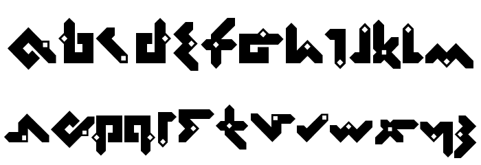 Pentomino Font LOWERCASE