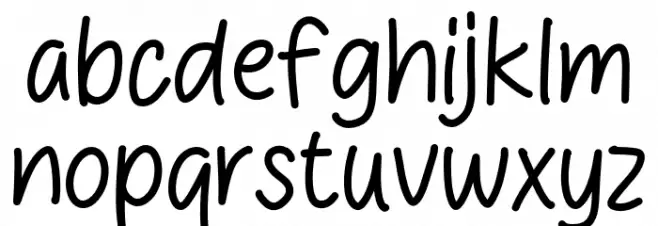 Pentool Font LOWERCASE