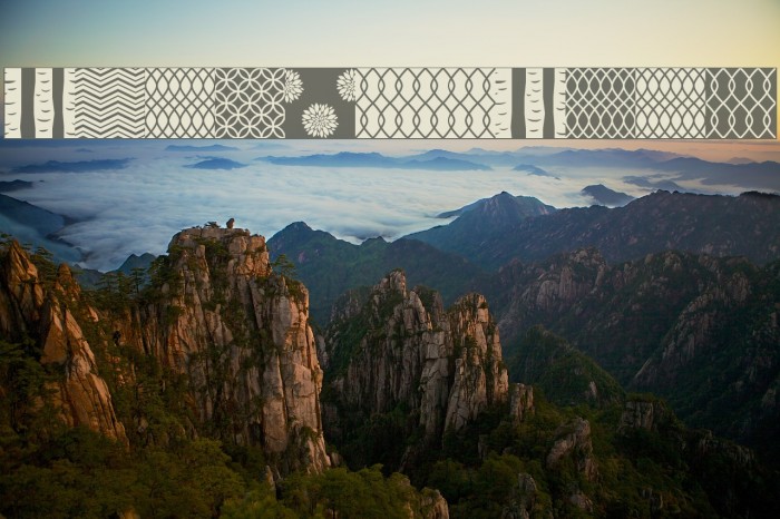 Peoni Patterns Font examples