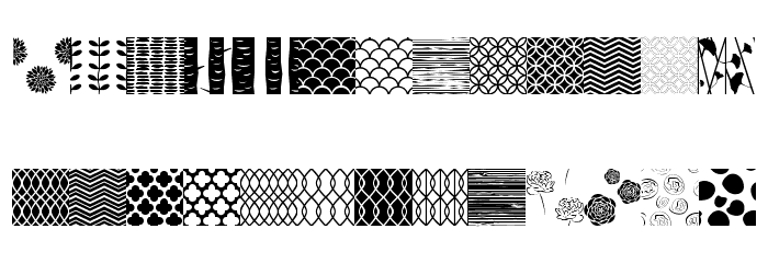 Peoni Patterns Font LOWERCASE