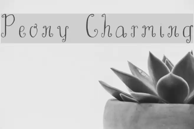 Peony Charming Font examples