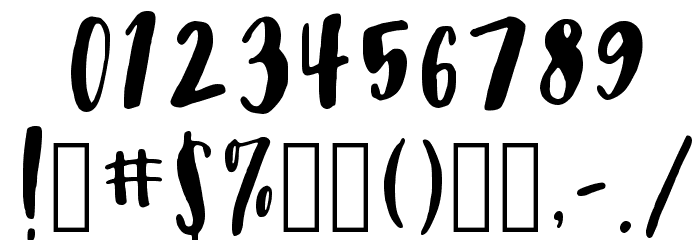 Peony Regular Font OTHER CHARS