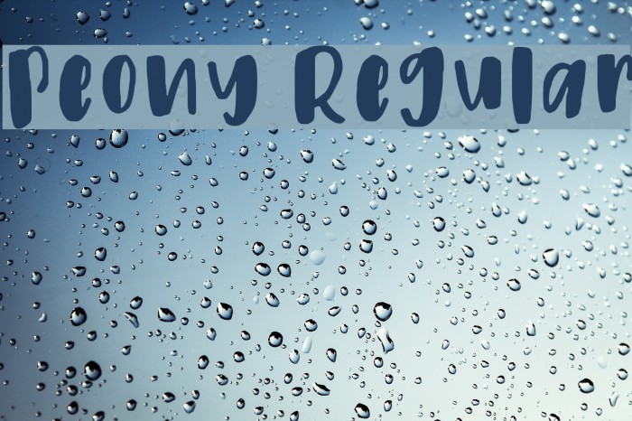 Peony Regular Font examples
