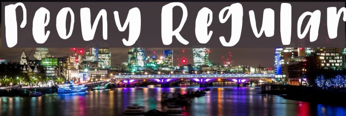 Peony Regular Font examples