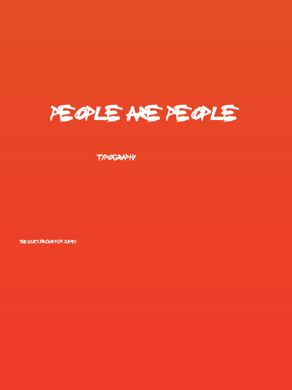 People Are People Poster