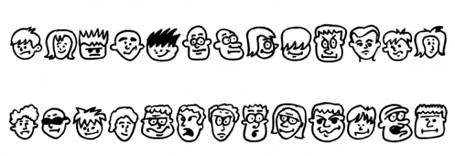 People freak Schriftart Groß