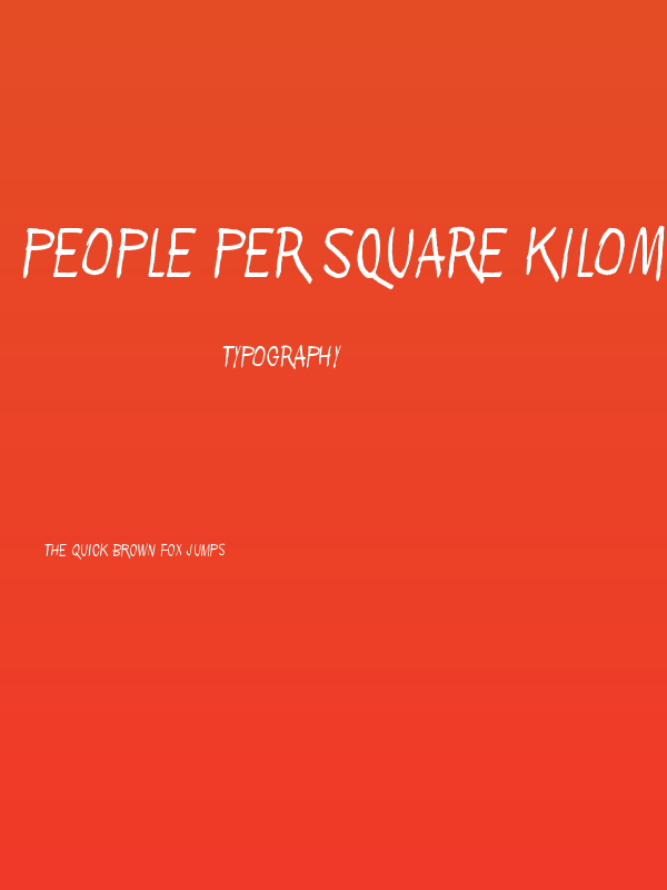People per square kilometer Poster