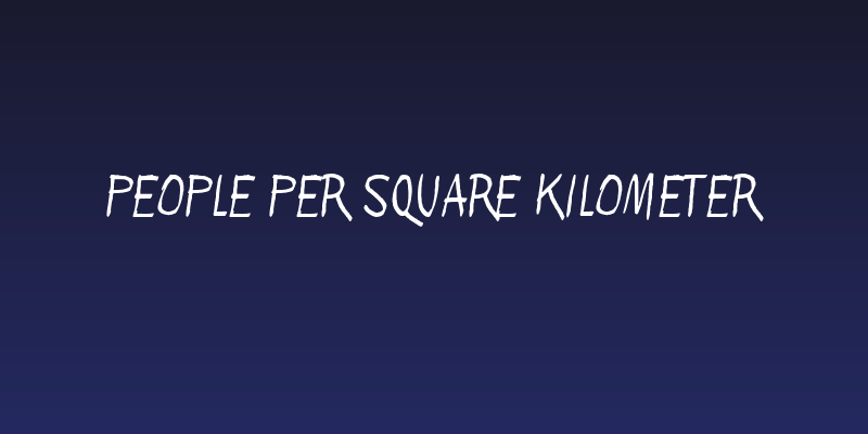People per square kilometer Social Header
