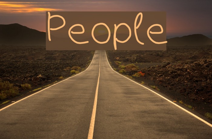 People Font examples