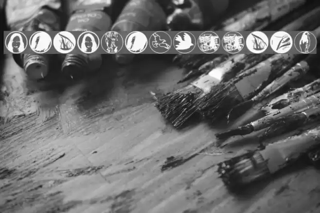 PeopleButtons Font examples