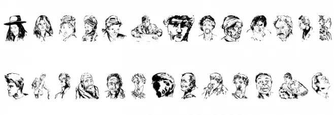 PeopleSketches フォント 大文字