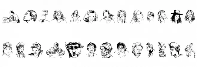 PeopleSketches Caratteri MINUSCOLO