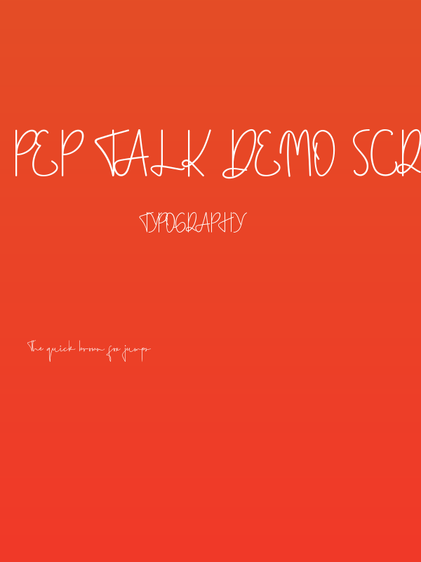 Pep Talk Demo Script Poster