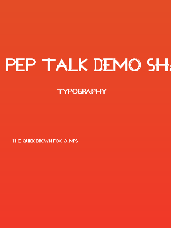 Pep Talk Demo Shaddow Poster