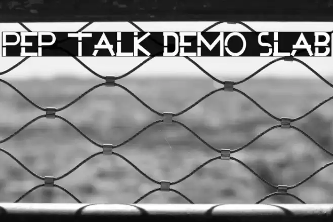 Pep Talk Demo Slab Font examples