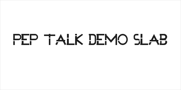 Pep Talk Demo Slab Logo