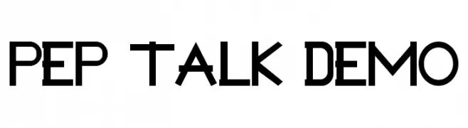 Pep Talk Demo  Fuentes Gratis Descargar