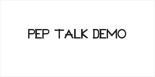 Pep Talk Demo Logo