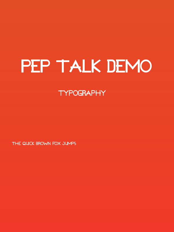Pep Talk Demo Poster