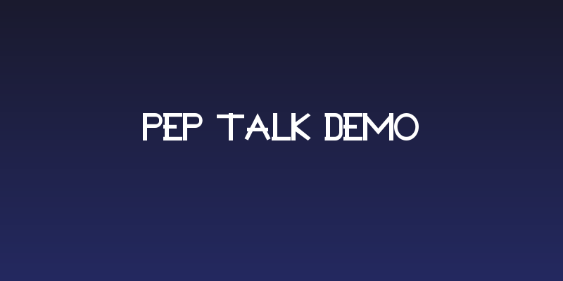 Pep Talk Demo Social Header