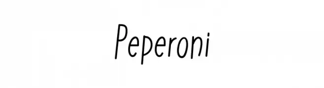 Peperoni フォント