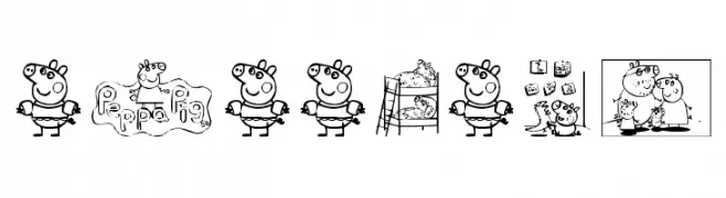 Peppa Pig  les polices de caractères gratuit tlcharger