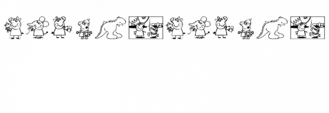 Peppa Pig Font Alte caractere