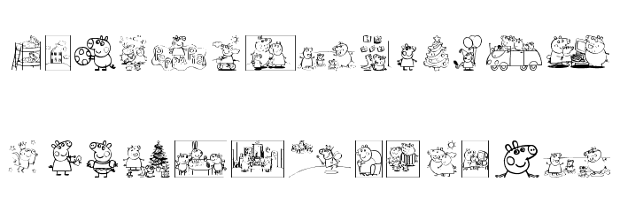 Peppa Pig Font Litere mici