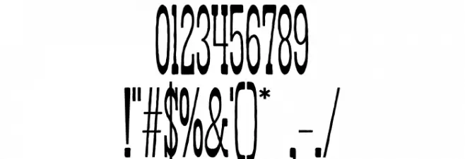 Pepperbox Font OTHER CHARS