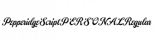 Pepperidge Script PERSONAL Regular  font caratteri gratis